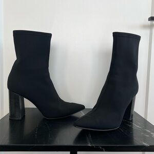 Jeffrey Campbell Siren Black Neoprene Boots, size 8M